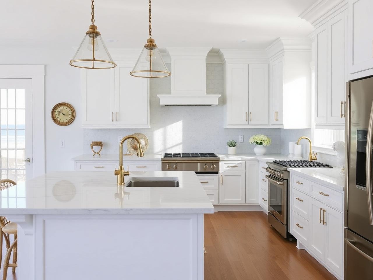 Sparkling luxury coastal kitchen