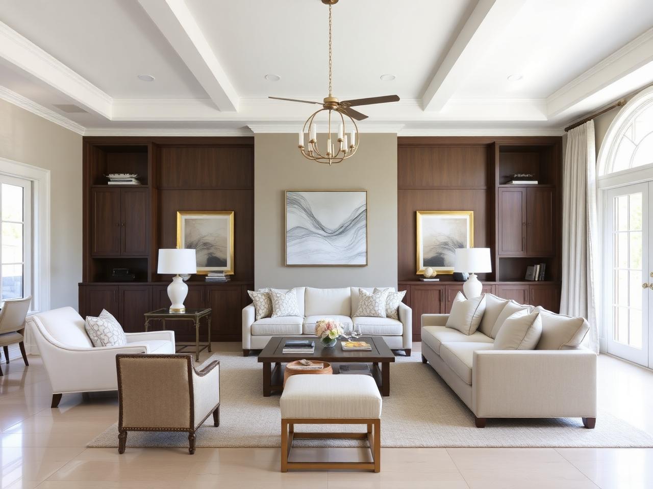 Elegant coastal living room